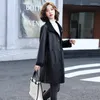 Cappotto lungo in pelle da donna 2023 Giacca coreana autunno inverno lungo da donna Pelliccia di grandi dimensioni allentata Una giacca a vento Trend femminile Top