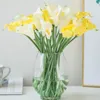 Fleurs décoratives 5pcs 34cm Artificielle Calla Lily Real Touch Faux Fleur Pour La Maison Jardin Bureau Fête Décoration De Mariage Bouquets De Mariée