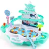 Sand Play Water Fun Niños s Pesca Juguetes Música Iluminación Maglev Track Toy Suit Entre padres e hijos Educación interactiva Estudio Juego Regalos 230719