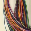 100pcs 16-18 inch mixed color adjustable 1 5mm korea waxed cotton necklace cords with lobster clasp and extension ch320Z