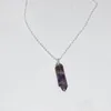 Pendant Necklaces Fashion Jewelry Natural Raw Amethysts Geode Druzy Necklace 2023 Charms Cap Long Purple Crystal Quartz Women