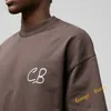 Mens Tshirts High Street Oversize CB Brown Tshirt Slogan Patch Embroidery Cole Baxton Foder Label 230718