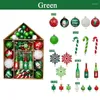 Decoración de fiesta, 70 Uds., conjunto de adornos navideños, bolas colgantes de árbol, colgantes de adorno, decoración de Navidad para regalo de Año Noel