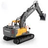 Electric/RC Car RC Excavator 1 16 Wood Grab Drill 17CH Remote Control Crawler Truck Grab Loader Electric Car Toy Children's Gift 230719
