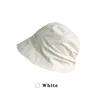 Chapeaux à large bord automne printemps velours côtelé seau casquette femmes fille Fordable couleur unie pare-soleil chapeau JK coréen voyage pêcheur