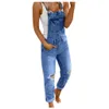 Women's Jumpsuits Rompers Denim Bib Jumpsuit Women Ripped Slim Fit Jumpsuits Casual Fashion Overalls Female Ripped Jeans Washed Rompers Streetwear 230719