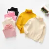 Pullover Herbst Und Winter Kinder Pullover Rollkragen Baby Mädchen Pullover Gestrickte Pullover Kind Tops Casual Kleinkind Baby Jungen Kleidung HKD230719