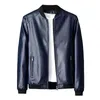 Heren Jassen Herfst Winter Leren Jas Jas Mannen Zwart Groen Bomber Motorfiets PU Causale Vintage Biker Pocket Rits