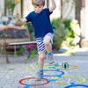 Novelty Games Outdoor Kids Funny Physical Training Sport Toys Lattice Jump Ring Set Game 10 Hoops Connectors for Park Play Boys Girls 230719