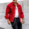 Kurtki męskie Spring Slim Cord Kurtka Koreańska odzież robocza dżinsowa Top 230719