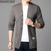 Herrtröjor 2022 Fashion Mens Cardigan Jackets Coats Streetwear Trend Windbreaker Autumn Overcoat Casual Sweater Jacket Men Clothing Black L230719