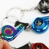 Car Key Car Whistle Sound Turbo Turbine Long Style Metal Keychain Key Chain Ring Keyring Keyfob Pendent Car Auto Part Charger Spinning x0718