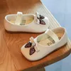 Flat Shoes Spring Summer Baby Girls Cute Strawberry Patent Leather Princess Soft Kids Dancing First Walkers