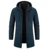 Maglioni da uomo Cappotto da uomo Cerniera calda Cardigan lungo medio Cashmere Cotone misto Maglieria casual Maglione Abbigliamento da uomo