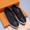 LUXEMBOURG sneakers canvas shoes Eclipse Grey men sneaker flowers debossed leather designer luxury shoe hot top quality trainer 01