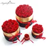 Rose éternelle dans une boîte Préservée de vraies fleurs de rose avec coffret Le cadeau de la fête des mères Cadeaux romantiques pour la Saint Valentin Wholesa244Z