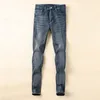 Nova chegada Mens Designer Bags Jeans Fold Stripe Style Washed Fashion Straight Jean Slim-leg Slim-leg Pants Motorcycle Biker Business Lei215e