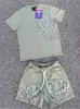 Herren Syna World T-Shirts Set 5A Tee bedrucktes Designer-T-Shirt kurze Y2K-T-Shirts Syna World Graphic T-Shirt und Shorts Hip Hop S-XL