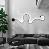 Applique Murale Post Moderne Bande LED Lampes Acrylique Salon Couloir Allée Lumière Décor À La Maison Blanc Noir Applique Luminaires