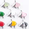 Andere Modeaccessoires WOJIAER Energie Niedlicher Elefant Anhänger Natürlicher Chalcedon Jade Edelstein Für Kinderschmuck Chakra Yellow245F