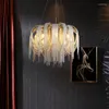 Chandeliers Italian Lighting Luxury Tassel Hanging Lamp Postmodern LED Chandelier Living Room Restaurant Bedroom Engineering Designer Fixtur