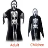 2017 Halloween Ghost Skeleton Costume Skull Gloves Devil Mask Scary Costumes For Children Adult Cosplay Holiday Party Clothing LX3244P