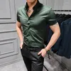Chemises décontractées pour hommes à manches courtes affaires Slim Fit hommes chemise formelle à la mode été Style coréen sans fer quotidien vêtements de travail masculins