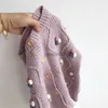 Jersey Princesa Niños Niña Suéter Manga larga Bola de lana Decorar Jersey de punto Outwear Cardigan Niños pequeños Otoño Invierno Ropa HKD230719