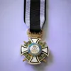 Spille Spille WW1 German Prussian A Royal House Order of Hohenzollern Cavaliere Croce con spade Commander Class Ribbon incluso 230718