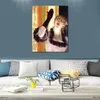 Edgar Degas Dance Painting Ballerina Singer with A Glove Handmade Canvas Art Contemporary Restaurant Decor