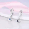 2023 Charm Double Hoop Earrings For Women 100% 925 Silver Sparkling Pave CZ Stud Earrings Engagement Anniversary Pandora Jewelry Gifts