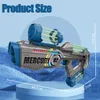 Gun Toys Summer Automatic Electric Water Pun с легким перезаряжаемым непрерывным увольнением игра для вечеринки Дети. Пространство. Подарок игрушечного мальчика 230718