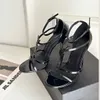 2024 Nieuwe Luxe Sandalen Dames Hoge Hakken Senior Modeontwerper Schoenen Brief Bruiloft Diner 11cm