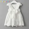 0-7Years/Zomer Stijl Kinderkleding Mouwloze Kinderkleding Casual Wit Meisje Backless Jurken Schattige Baby Jurk BC1005