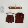 Ensembles de vêtements bébé garçon vêtements d'été 2023 coréen enfant en bas âge garçons tenues haut sans manches Shorts 2 pièces enfant enfants mode Sport costume