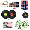 Pegatinas de pared 48 piezas Vintage Records Poster Retro Estética Wall Collage Kits Art Printing Card Fake Vines Trippy Dorm Dormitorio Decoración para adolescentes 230718