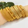 Bangle ANIID Womens Charm Bracelet 24K Gold Jewelry Dubai Flower Brand African Designer Ethiopian Hawaiian 230719