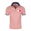 2023 New Summer Men Men Camisa Polo Impressa Fashion Lapela Tees casuais respiráveis Tops de manga curta Hip Hop Polos camisas