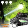 Headlamps Brightest USB Rechargeab XHP50 headlamp Headlight high powerful xhp70 head lamp torch ZOOM Head light Use 3*18650 batteries HKD230719