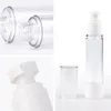 15 30 50 80 100ML Klare Vakuumflasche Leerer Kunststoff Airless Pumpspray Transparente Kosmetikcreme Parfüm Ätherisches Öl Behälter Flasche Ngrw