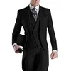 Men's Suits Gray Wedding Men Suit 3 Piece Groom Tuxedo Long Blazer Man Formal Prom Male Fashion Costume Homme (Jacket Vest Pants)