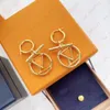 Aretes con letras doradas de círculo francés de lujo, diseñador de joyas, fiesta, boda, regalo para amigas
