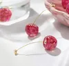 Stud Fashion Womens Acrylic Earrings Geometric Cherry Long Pendant 230719