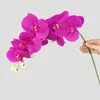 Flores decorativas 92 cm orquídea artificial flor borboleta toque real planta falsa para casa jardim vaso decoração festa de casamento buquê faça você mesmo