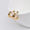 Stud designer earring love charm earrings women daily wear crystal plated gold dangle couple jewelry hypoallergenic luxury earings simple letter hoop