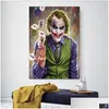 Målningar joker duk målning abstrakt konst vägg bilder för vardagsrum affischer skriver ut moderna bilder237j drop leverans hem gar dhq12