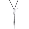 Bolo Ties Cravate Bolo noire élégante avec pendentif taureau Cowboy Bull Cravate Western Collier Cool Bola-Tie Western Cowboy Costume HKD230719