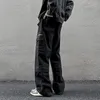 Men's Pants Hip Hop Tools Men Multi Pockets Cargo Women Famous Street Clothes Traditional Straight Loose Running Overa