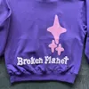 Survêtements pour hommes Broken Planet Sweat à capuche Alphabet Sweat Violet 1 Ensemble imprimé en mousse de haute qualité Taille UE XSXL 230718