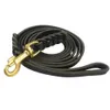 Dog Collars Leashes Genuine Leather Leash Dogs Long Braided Pet Walking Training Leads Brown Black Colors For Medium Large 230719